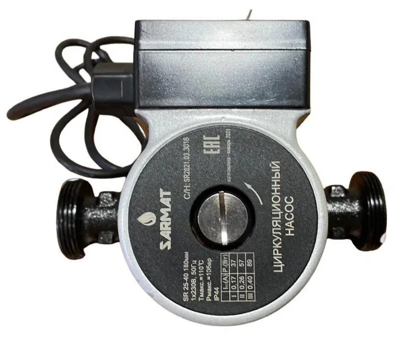 Насос циркуляционный SARMAT SR 25-40 (4 м, 3.0 м3/ч, 1"-1 1/2", 180 мм) - фотография № 10