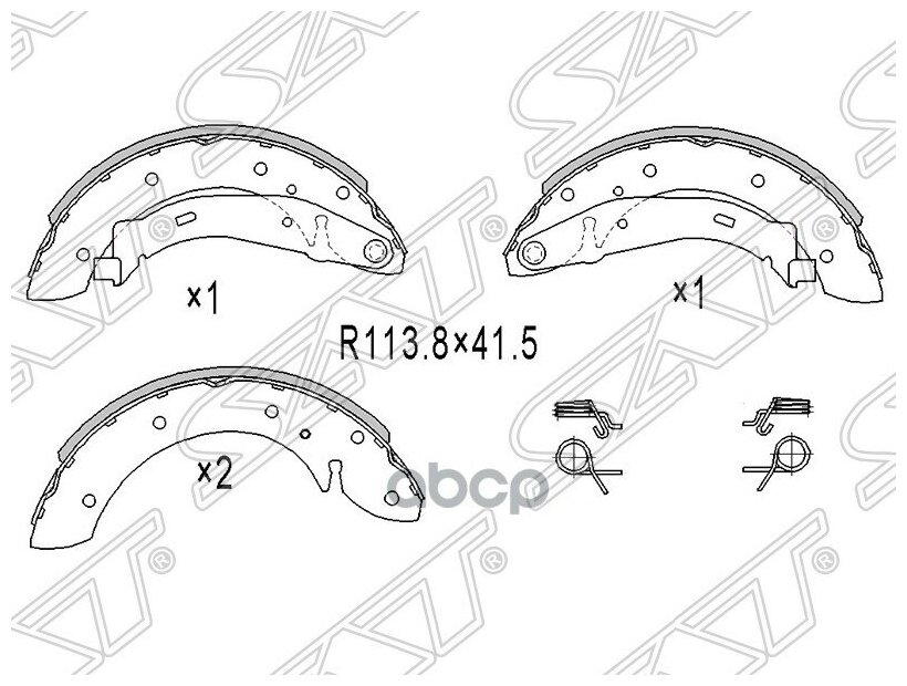 Колодки Тормозные Зад Peugeot Partner 06- Барабан Sat арт. ST-4241L6