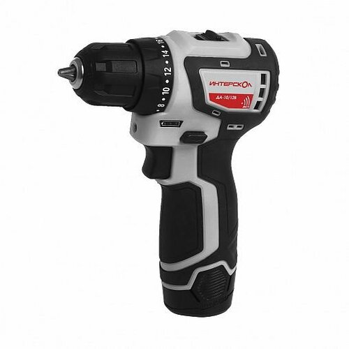 Дрель-шуруповерт аккумуляторная Интерскол ДА-1012В 12 В 2 x 15 Ач Li-Ion ЗУ 803800₽