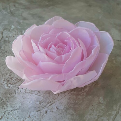 брошь ручной работы цветок 14х7 см Брошь, розовый