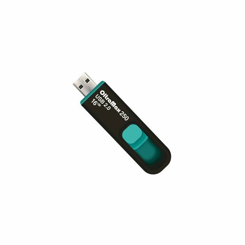 Флешка 250, 16 Гб, USB2.0, чт до 15 Мб/с, зап до 8 Мб/с, бирюзовая