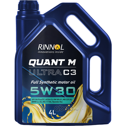 Масло моторное синт. RINNOL QUANT М ULTRA C3 5W-30 (e4L)