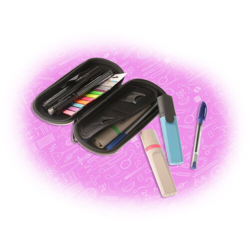 Органайзер пластиковый темно-серый DVTech двухсекционный для хранения аксессуаров, канцелярии и электроники