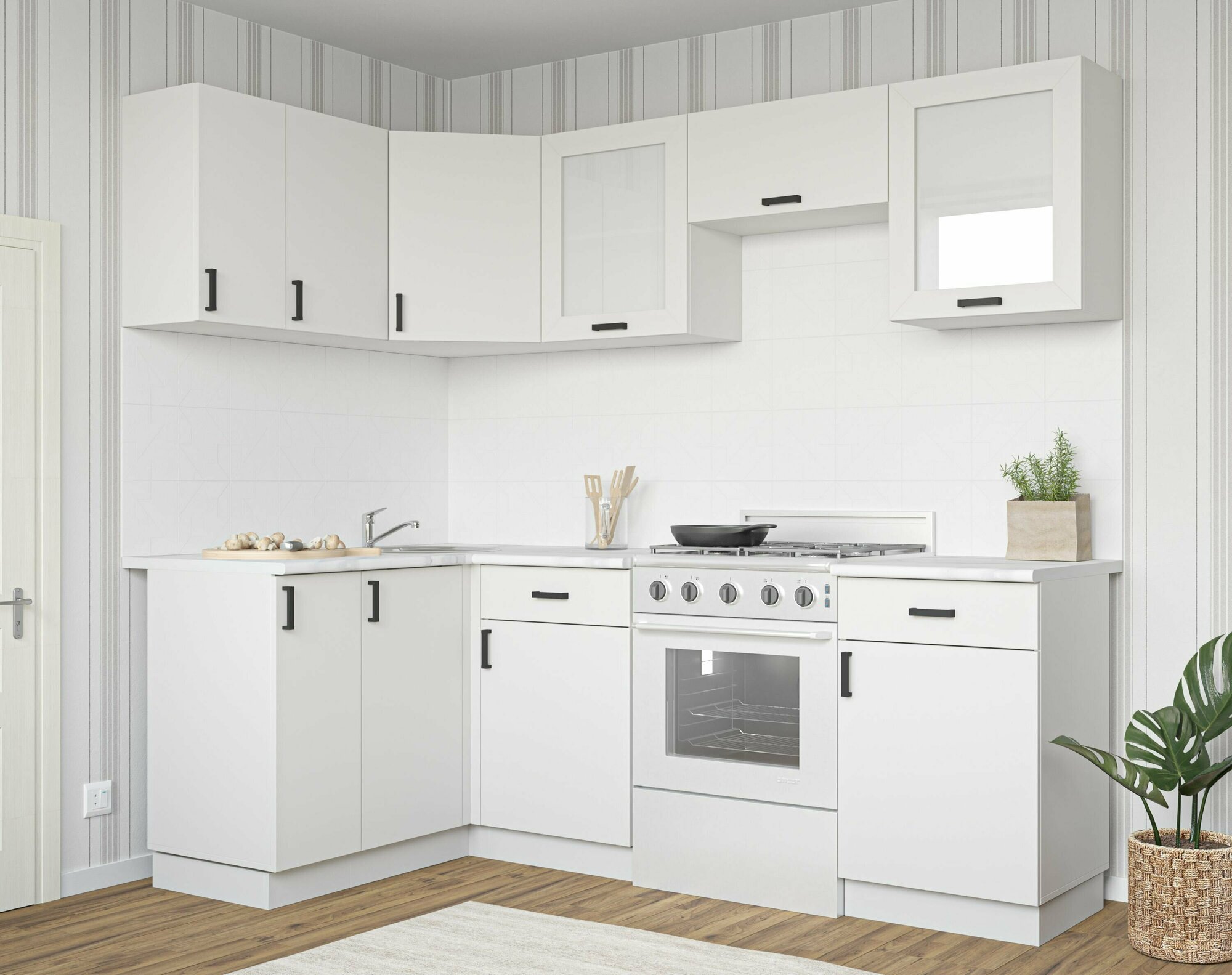 Кухонный модуль шкаф навесной угловой для кухни 60 см - фотография № 3