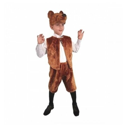 Карнавальный костюм Бурый медведь размер 28 (Коричневый) карнавальный костюм надувной медведь бурый