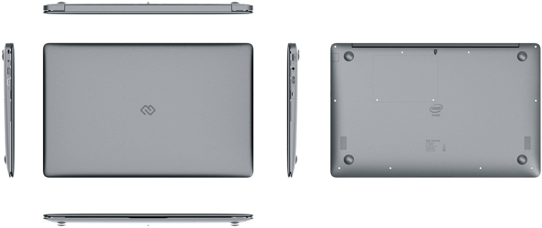 Ноутбук Digma EVE 15 P418, 15.6", IPS, Intel Celeron N4020C 4ГБ, Intel UHD Graphics 600, серый космос (ncn154bxw01) - фото №7