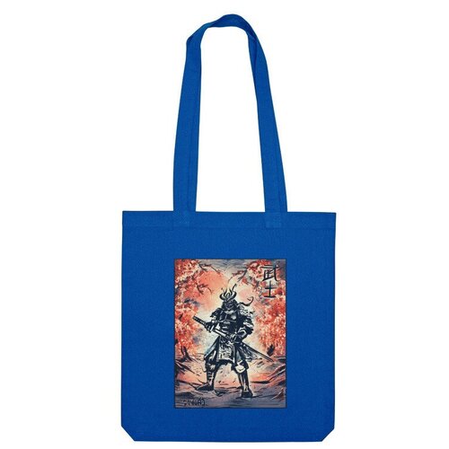 Сумка шоппер Us Basic, синий сумка японский традиционный воин самурай ярко синий