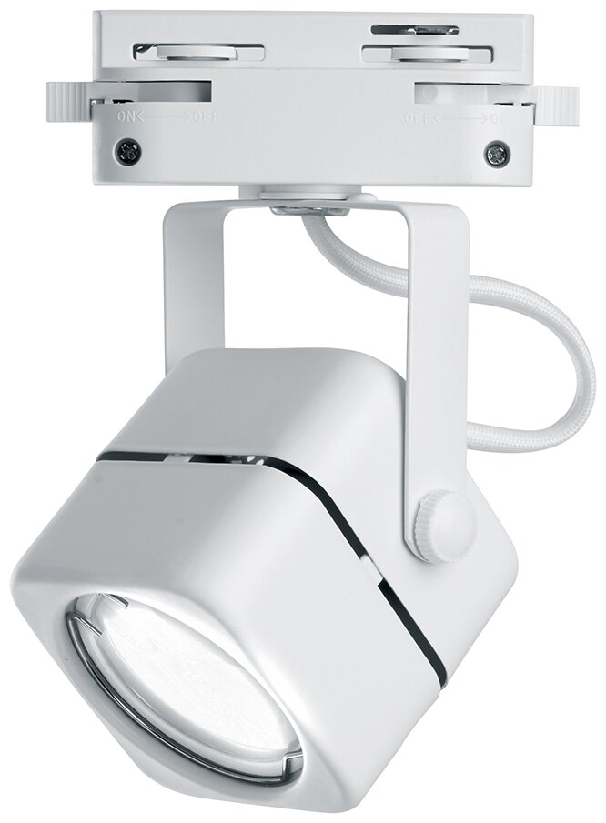 Трековый светильник Feron AL190, кол-во ламп: 1 шт., цвет арматуры: белый, цвет плафона: белый