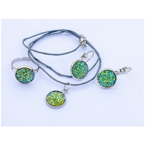 Комплект бижутерии Фламинго-Go!: кольцо, серьги, подвеска