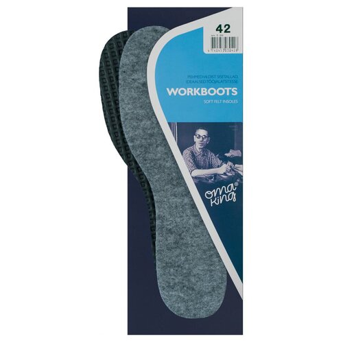 Стельки войлочные WORKBOOTS, OmaKing (Размер-42-43)