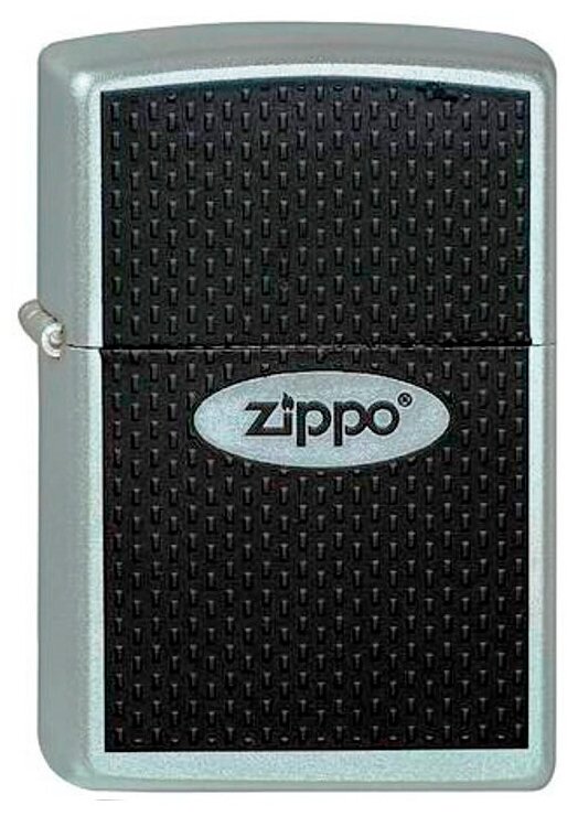 Оригинальная бензиновая зажигалка ZIPPO Classic 205 Zippo Oval с покрытием Satin Chrome™