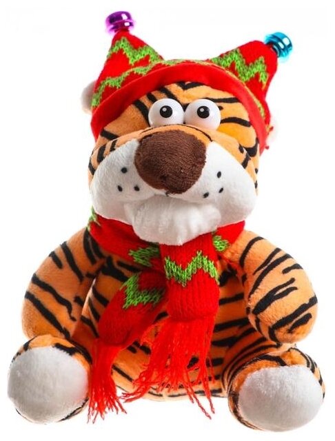 Мягкая игрушка Сима-Ленд Тигр в шапке 6030860