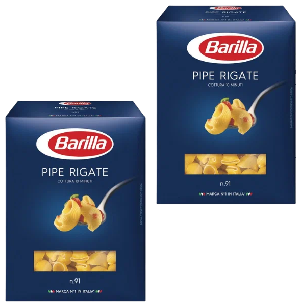 Макаронные изделия Barilla Pipe Rigate n.91, 450 г, 2 шт - фотография № 1