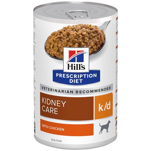 Корм Hill's Prescription Diet k/d Kidney Care Chicken (консерв.) для собак, для поддержания здоровья почек, с курицей, 370 г x 6 шт