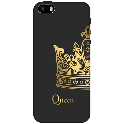 Силиконовый чехол на Apple iPhone SE / 5s / 5 / Эпл Айфон 5 / 5с / СЕ с рисунком True Queen Soft Touch черный силиконовый чехол на apple iphone se 5s 5 эпл айфон 5 5с се с рисунком avo rap