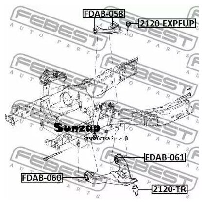 FEBEST 2120-EXPFUP Опора шаровая верхняя FORD EXPLORER III 2002-2005 2120-EXPFUP