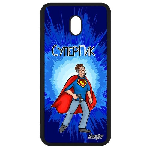 фото Защитный чехол на смартфон // xiaomi redmi 8a // "супергик" смешной герой, utaupia, синий