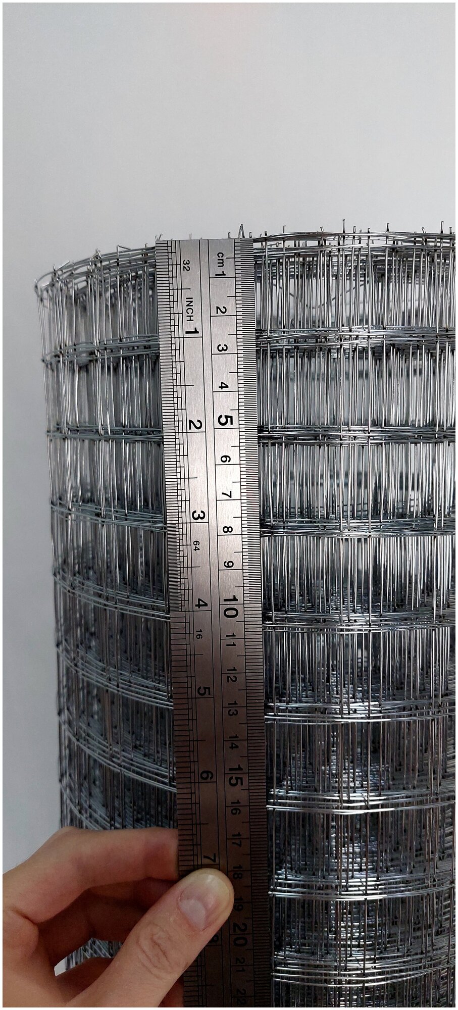 Сетка сварная оцинкованная КБР (Ø 0,8 мм, ячейка 25х25мм, 1-25м) стальная сетка для кладки/армирующая/строительная/кладочная - фотография № 8