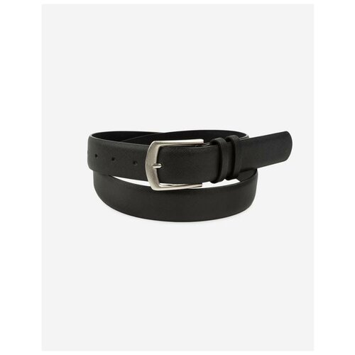 фото Чёрный ремень из экокожи мужской gloria jeans