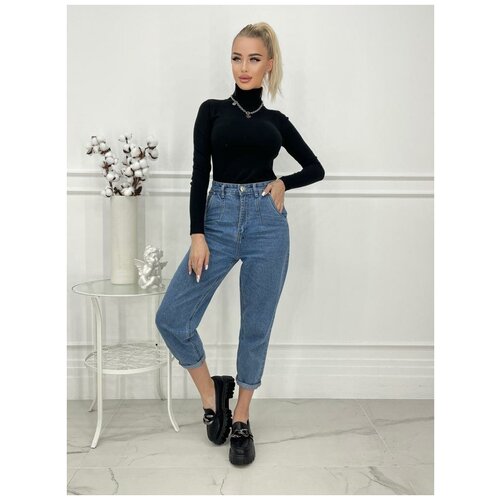 Водолазка, кашемир, длинный рукав, прилегающий силуэт, размер 42-46, черный