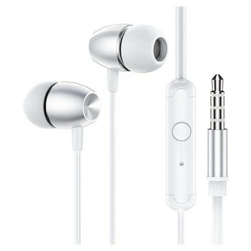 Наушники Borofone BM57 Platinum вакуумные микрофон Jack 35 мм кабель 12 м серые 61800₽