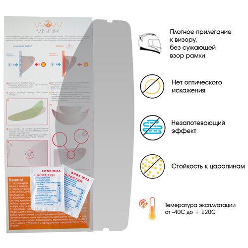 WOW VISOR Незапотевающая накладка, пинлок для мотошлема NEXX (XR-2)