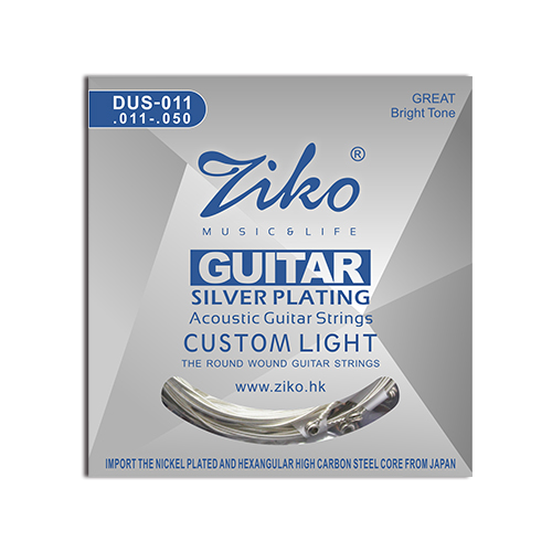 Комплект струн для акустической гитары ZIKO CUSTOM LIGHT, DUS-011, 11-50