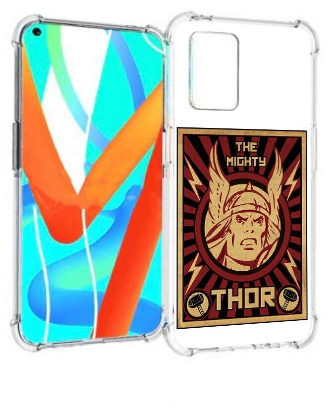 Чехол задняя-панель-накладка-бампер MyPads тор лицо для Realme Narzo 30 5G/V13 5G/Realme 8 5G/8S 5G противоударный