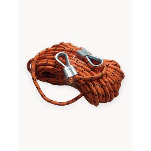 Веревка пожарная ВПС-20, спасательная, с петлями, диаметр 10мм, длина 20 метров