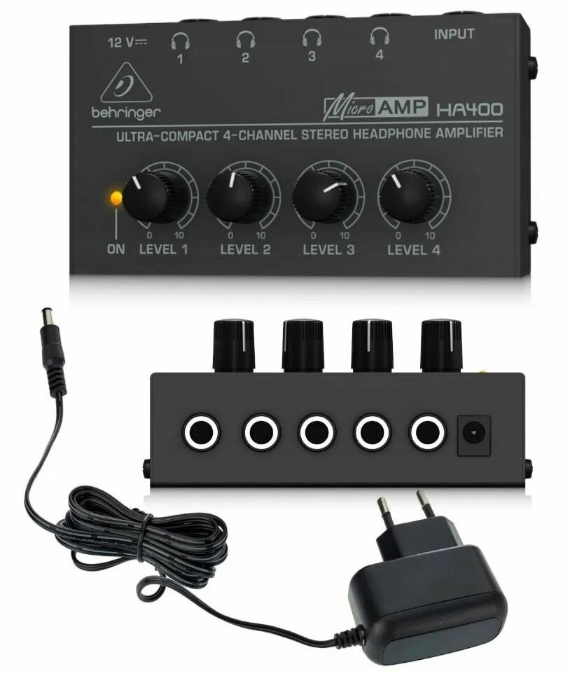 Студийный усилитель для наушников Behringer HA 400 MICROAMP — фото 10