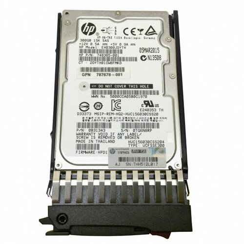 Жесткий диск HP 787640-001 300Gb 15000 SAS 25 HDD 2549000₽