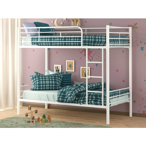 Двухъярусная металлическая кровать Redford Севилья-3 на ламелях для детей и взрослых