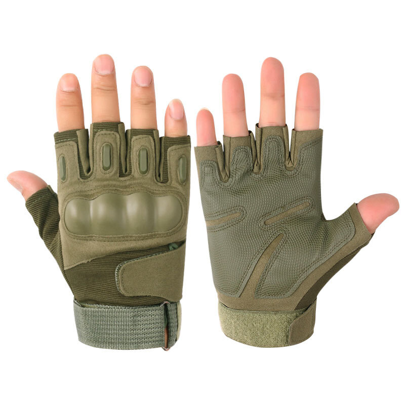 Тактические перчатки без пальцев для спецназа, фитнеса, спорта на открытом воздухе, цвет олива, размер XL