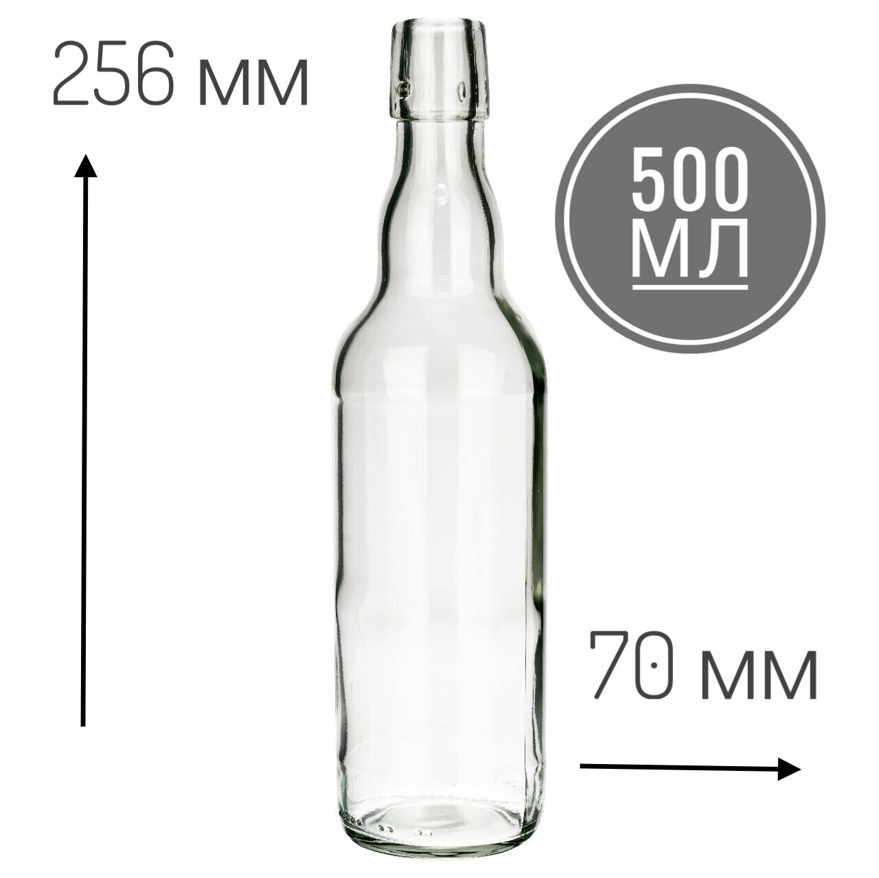Бутылка с бугельной пробкой 500 мл 6 шт - фотография № 3