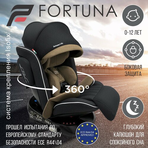 Автокресло группа 0123 (0-36) Sweet Baby Fortuna 360 SPS Isofix Beige