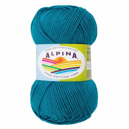 Пряжа ALPINA "BABY SUPER SOFT" 50% хлопок, 50% бамбук 50 г 150 м №20 бирюзовый