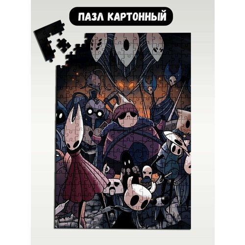 Пазл картонный 39,5х28 см, размер А3, 300 деталей, модель игра Hollow Knight - 1018 пазл картонный 39 5х28 см размер а3 300 деталей модель игра hollow knight 1018