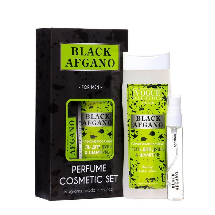 фото Подарочный набор мужской Black Afgano: гель для душа, 250 мл + парфюмерная вода, 33 мл