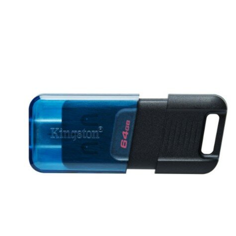 Kingston Носитель информации USB Drive 64GB DataTraveler 80M OTG USB Type-C USB 3.2 черный DT80M 64GB