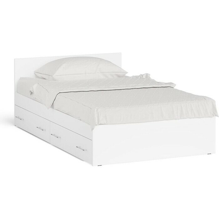 фото Кровать с ящиками СВК Мори 120, цвет белый (1026894)