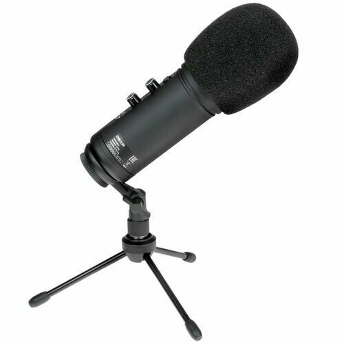 Микрофон DEXP U700 черный, проводной, настольный, -36 дБ, от 30 Гц до 18000 Гц, кабель - 180 см, USB