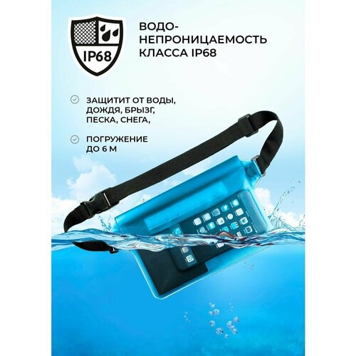 Сумка поясная , фактура гладкая, голубой сумка поясная d 1926 л блу фактура гладкая голубой