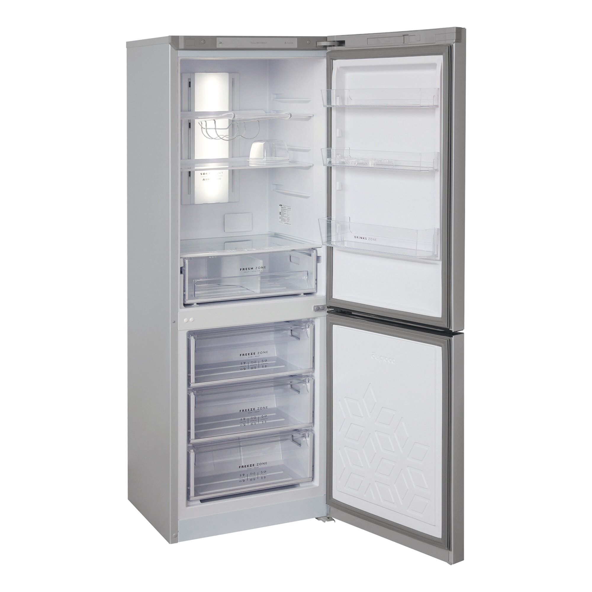 Холодильник Бирюса Б-C920NF 2-хкамерн. серебристый - фотография № 4