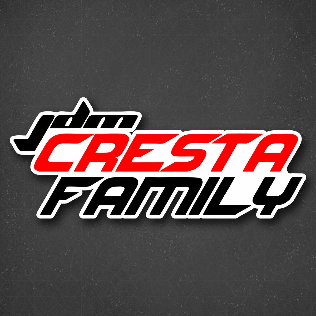 Наклейка на авто "JDM cresta family" 24x9 см
