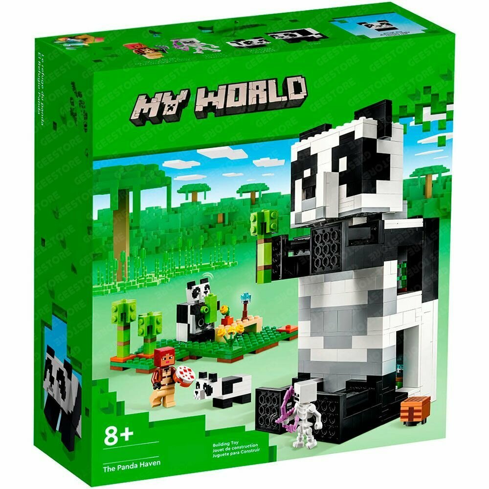 Конструктор Майнкрафт Дом панды