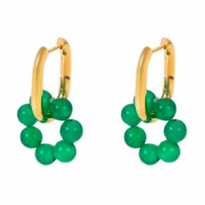 Серьги с подвесками, авантюрин