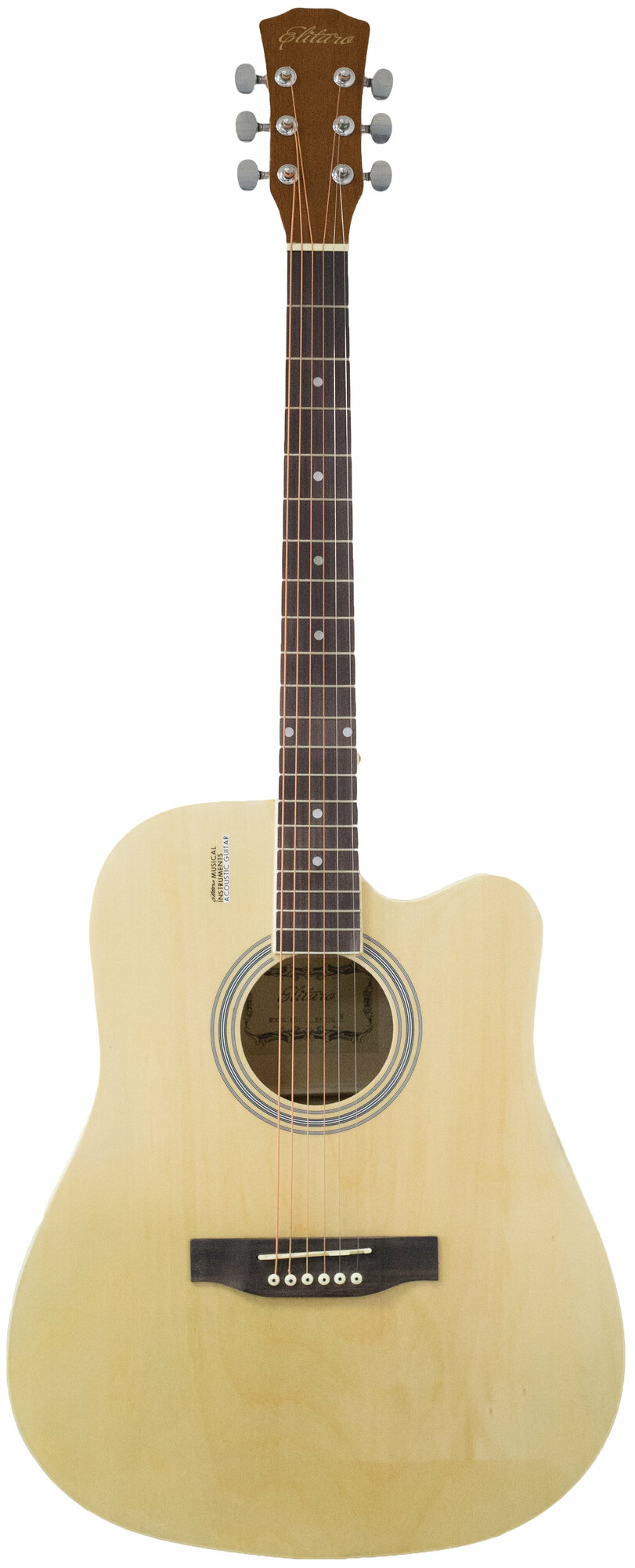Акустическая гитара Elitaro E4110 N, 41 дюйм , глянцевая