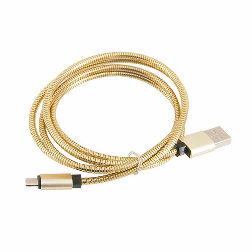 Кабель micro USB MOBILEPLUS металл золото 1 м MPКкмmз mobileplus кабель usb type c mobileplus белый 1 5 м mpклtpc15б