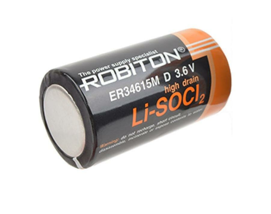 Батарейка Robiton ER34615M 3.6V size D Li-SOCl2 SR1 ER34615M, 1шт.