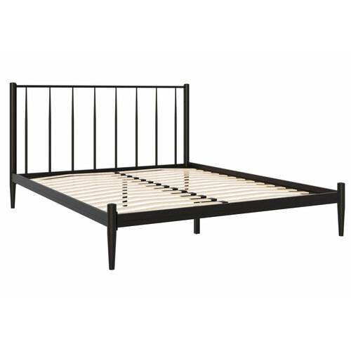 Двуспальная кровать металлическая KAPIOVI BORY, черная